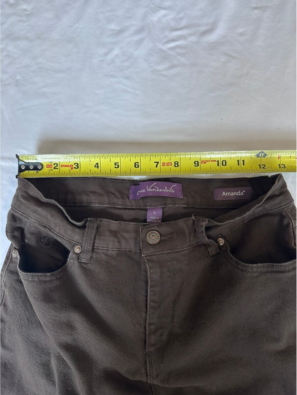 Gloria Vanderbilt size 6Short Amanda Brown Classic Fit Straight Leg Jeans - Picture 6 of 8